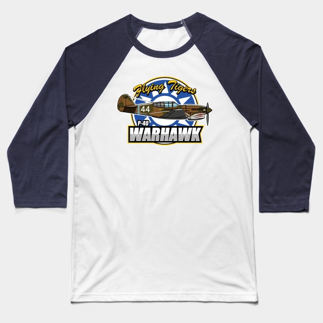 P-40 Warhawk Baseball T-Shirt by TCP